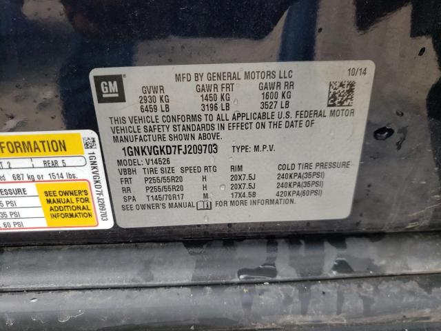 Photo 10 from auction – 2015 CHEVROLET TRAVERSE L with VIN 1GNKVGKD7FJ209703