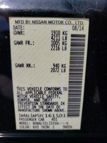 Photo 10 from auction – 2015 NISSAN ALTIMA 2.5 with VIN 1N4AL3AP5FC161501