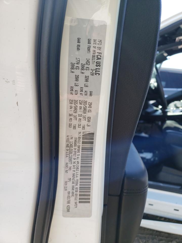 Photo 10 from auction – 2020 DODGE DURANGO GT with VIN 1C4RDJDG9LC320977