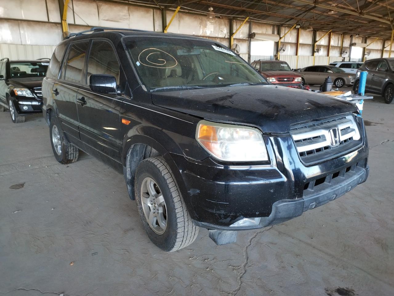 HONDA PILOT EX 2006 with VIN 2HKYF18596H540921 - Photo from auction