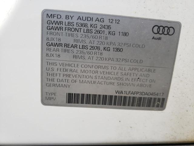 Photo 1 from auction – 2013 AUDI Q5 PREMIUM with VIN WA1LFAFP3DA045417