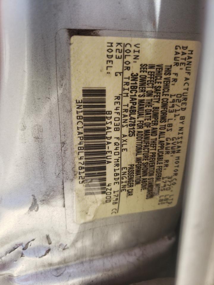 Photo 10 from auction – 2011 NISSAN VERSA S with VIN 3N1BC1AP4BL478125