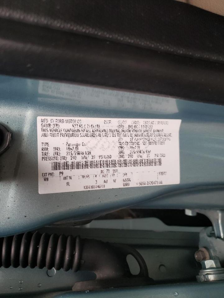 Photo 10 from auction – 2012 FORD FOCUS SEL with VIN 1FAHP3H29CL372998