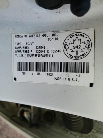 Photo 10 from auction – 2010 ACURA TL with VIN 19UUA9F59AA801819