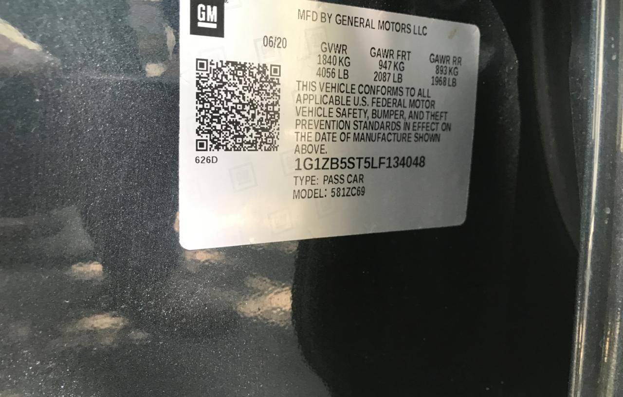 Photo 10 from auction – 2020 CHEVROLET MALIBU LS with VIN 1G1ZB5ST5LF134048