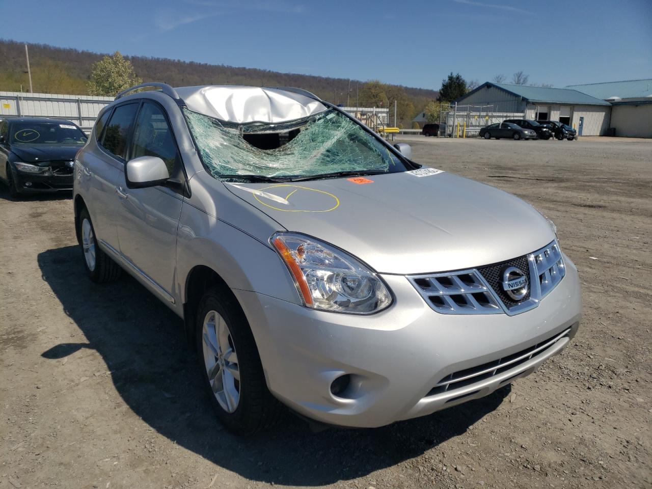 NISSAN ROGUE S 2012 with VIN JN8AS5MV7CW701383 - Photo from auction