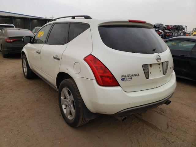 Photo 3 from auction – 2005 NISSAN MURANO SL with VIN JN8AZ08W65W437464