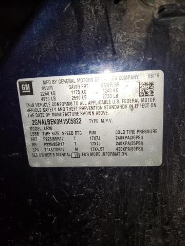 Photo 10 from auction – 2017 CHEVROLET EQUINOX LS with VIN 2GNALBEK0H1505822