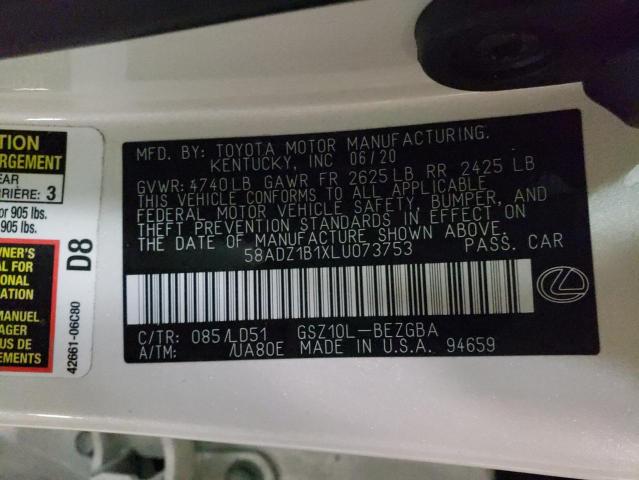 Photo 10 from auction – 2020 LEXUS ES 350 with VIN 58ADZ1B1XLU073753