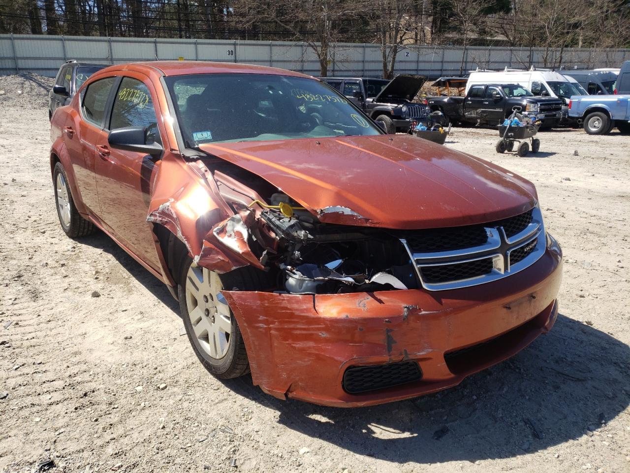 DODGE AVENGER SE 2012 with VIN 1C3CDZAB4CN276781 - Photo from auction