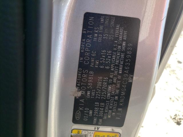 Photo 10 from auction – 2010 KIA SEDONA LX with VIN KNDMG4C39A6359839