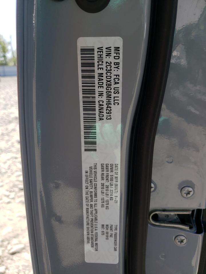 Photo 10 from auction – 2021 DODGE CHARGER SX with VIN 2C3CDXBG6MH642913