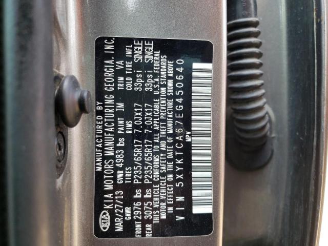 Photo 10 from auction – 2014 KIA SORENTO LX with VIN 5XYKTCA67EG450640