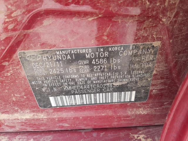 Photo 10 from auction – 2012 HYUNDAI SONATA HYB with VIN KMHEC4A41CA023433
