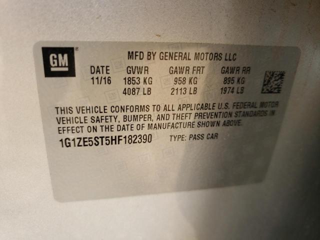 Photo 10 from auction – 2017 CHEVROLET MALIBU LT with VIN 1G1ZE5ST5HF182390
