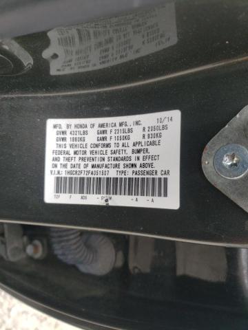 Photo 10 from auction – 2015 HONDA ACCORD EX with VIN 1HGCR2F72FA051507