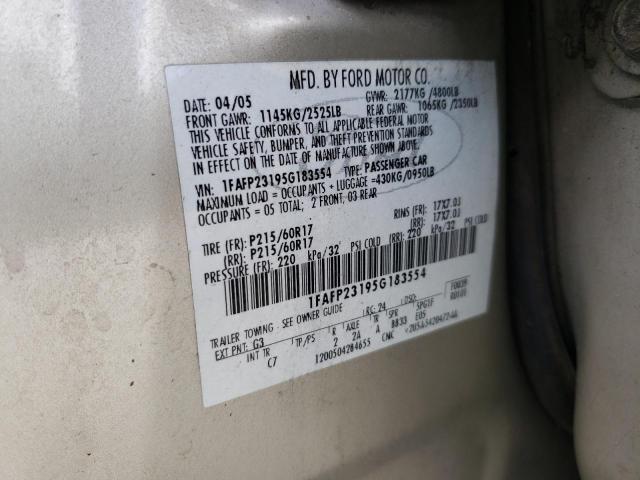 Photo 10 from auction – 2005 FORD FIVE HUNDR with VIN 1FAFP23195G183554