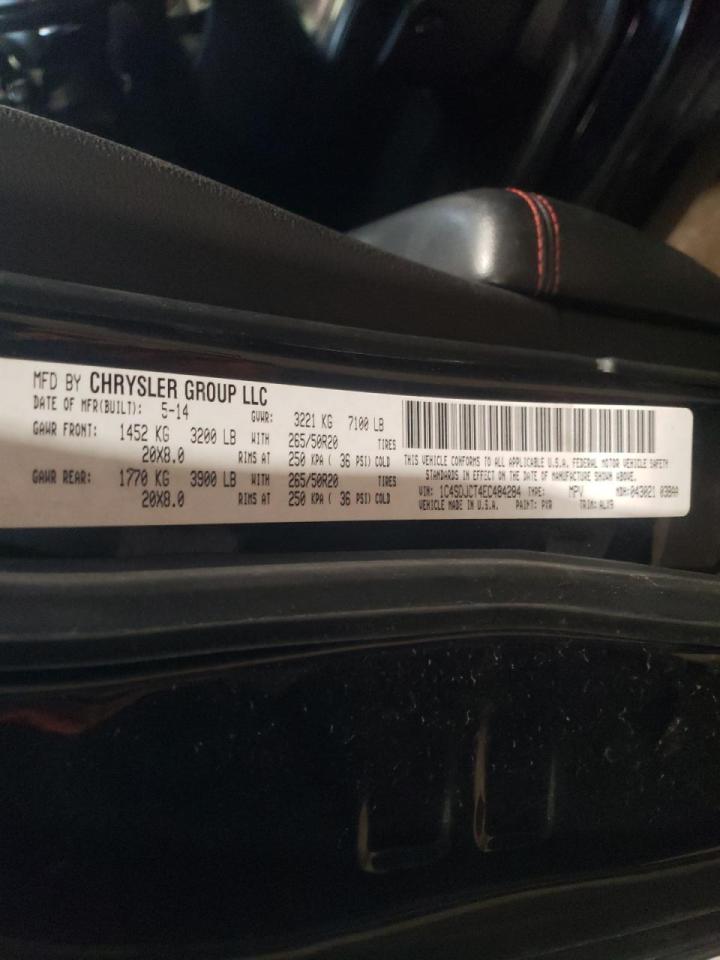 Photo 10 from auction – 2014 DODGE DURANGO R/ with VIN 1C4SDJCT4EC484284