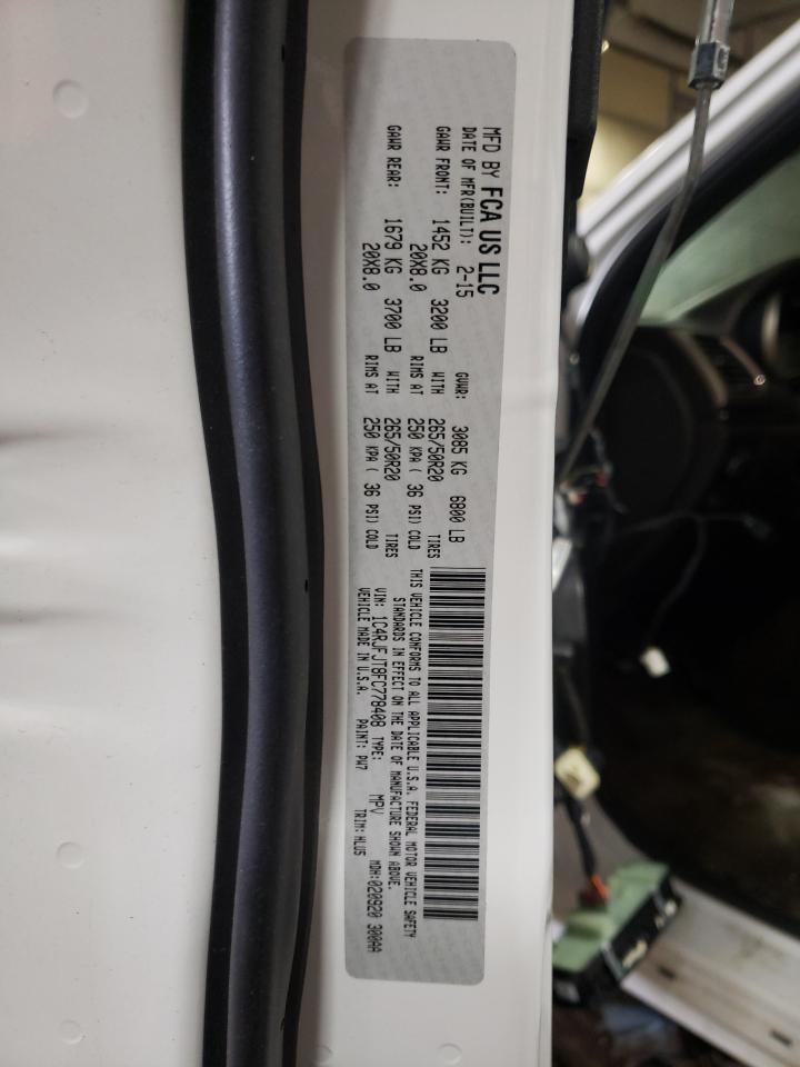 Photo 10 from auction – 2015 JEEP GRAND CHER with VIN 1C4RJFJT8FC778408