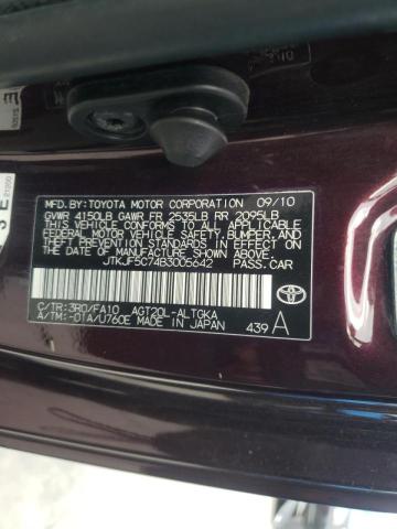 Photo 10 from auction – 2011 TOYOTA SCION TC with VIN JTKJF5C74B3005642