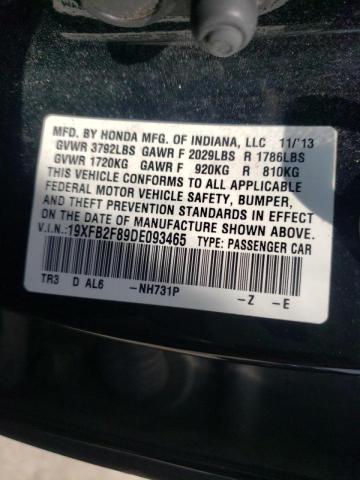 Photo 10 from auction – 2013 HONDA CIVIC EX with VIN 19XFB2F89DE093465