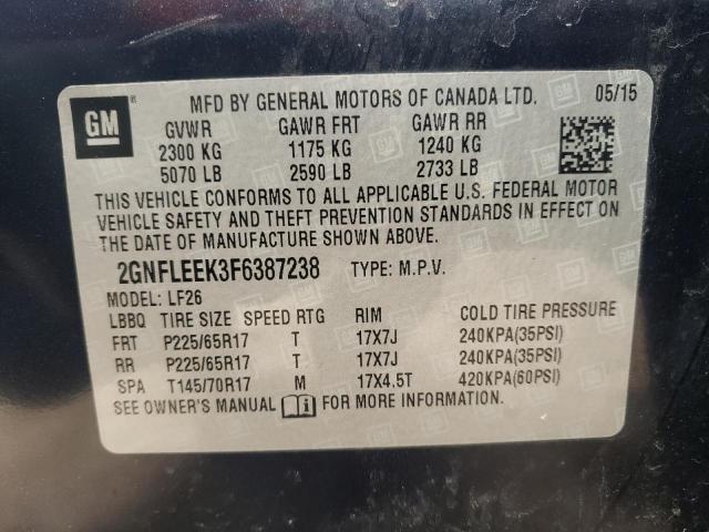 Photo 10 from auction – 2015 CHEVROLET EQUINOX LS with VIN 2GNFLEEK3F6387238