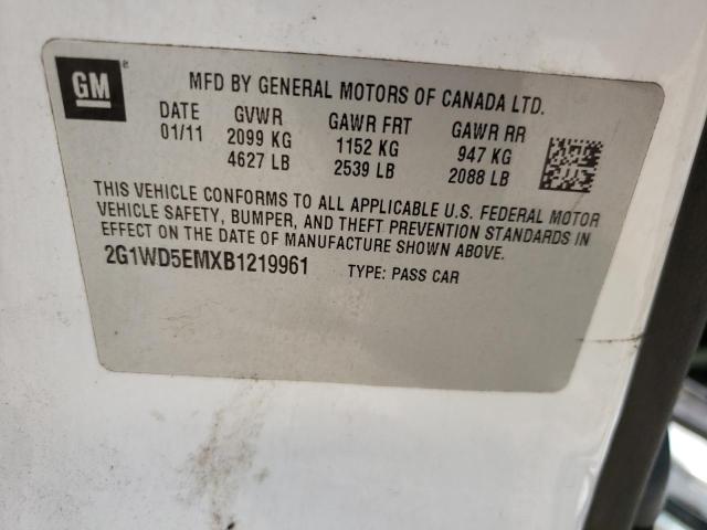 Photo 10 from auction – 2011 CHEVROLET IMPALA POL with VIN 2G1WD5EMXB1219961