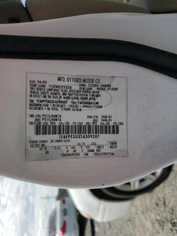 Photo 10 from auction – 2005 FORD TAURUS SE with VIN 1FAFP53UX5A309287