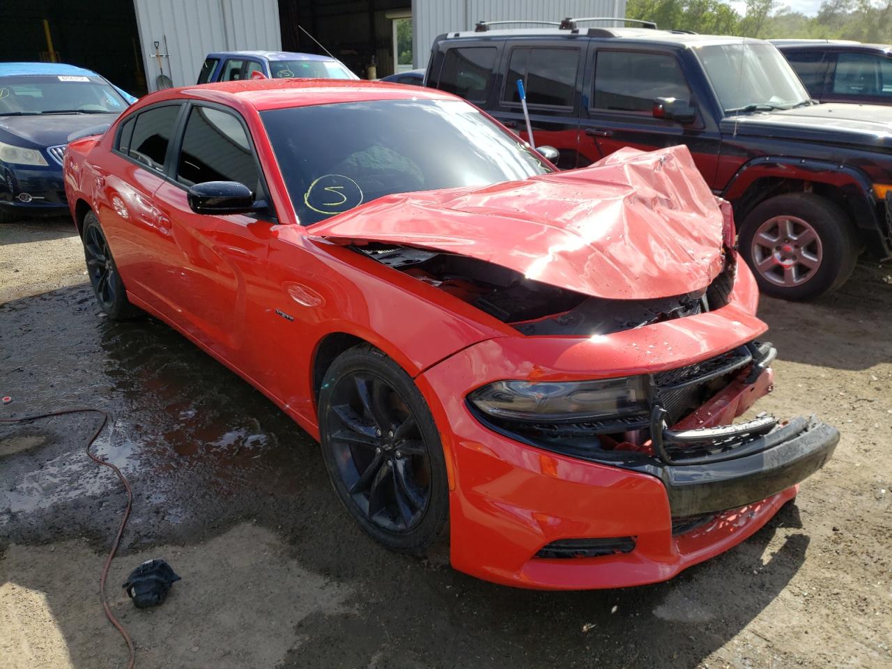 DODGE CHARGER R/ 2018 with VIN 2C3CDXCT9JH329166 - Photo from auction