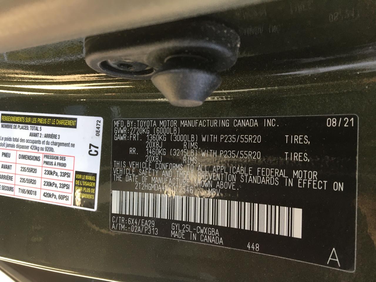Photo 10 from auction – 2022 LEXUS RX 450H with VIN 2T2HGMDA4NC072546