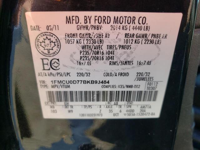 صورة رقم 10 من المزاد - 2011 FORD ESCAPE XLT مع VIN 1FMCU0D77BKB93484