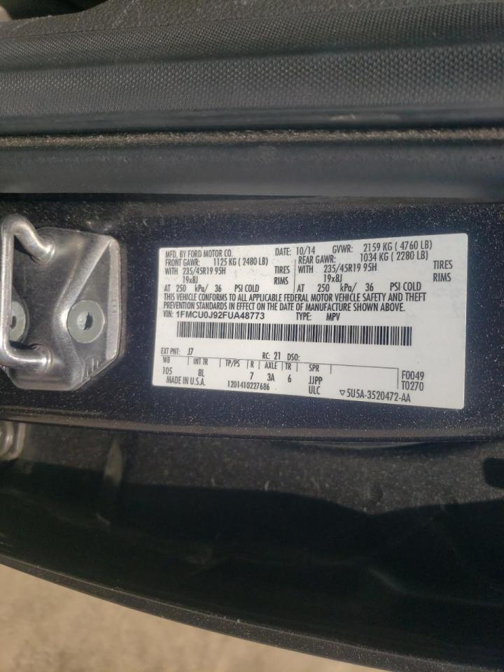 Photo 10 from auction – 2015 FORD ESCAPE TIT with VIN 1FMCU0J92FUA48773