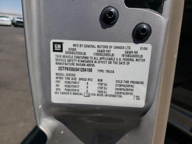 Photo 10 from auction – 2004 GMC SIERRA K15 with VIN 2GTFK69U941284168