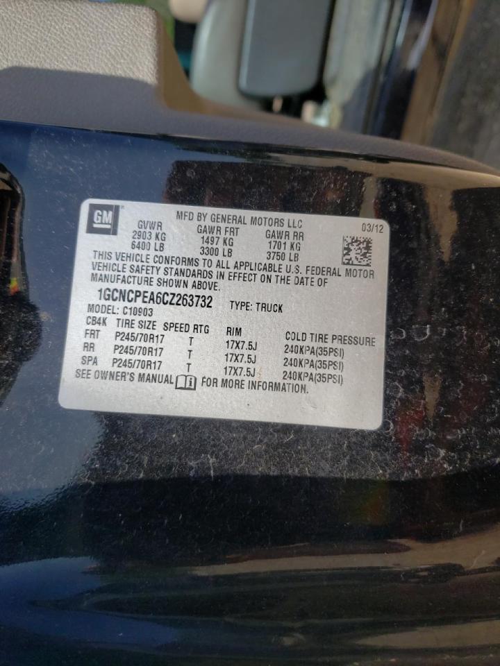Photo 10 from auction – 2012 CHEVROLET SILVERADO with VIN 1GCNCPEA6CZ263732