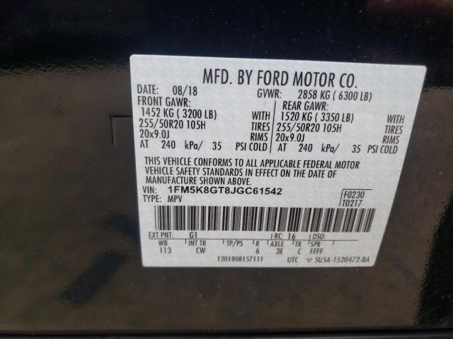 Photo 10 from auction – 2018 FORD EXPLORER S with VIN 1FM5K8GT8JGC61542