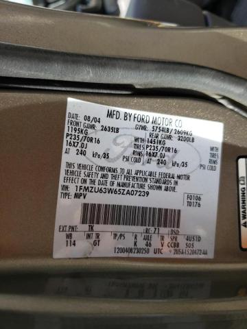 Photo 10 from auction – 2005 FORD EXPLORER X with VIN 1FMZU63W65ZA07239