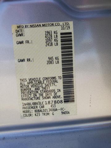 Photo 10 from auction – 2020 NISSAN ALTIMA S with VIN 1N4BL4BV3LC187808