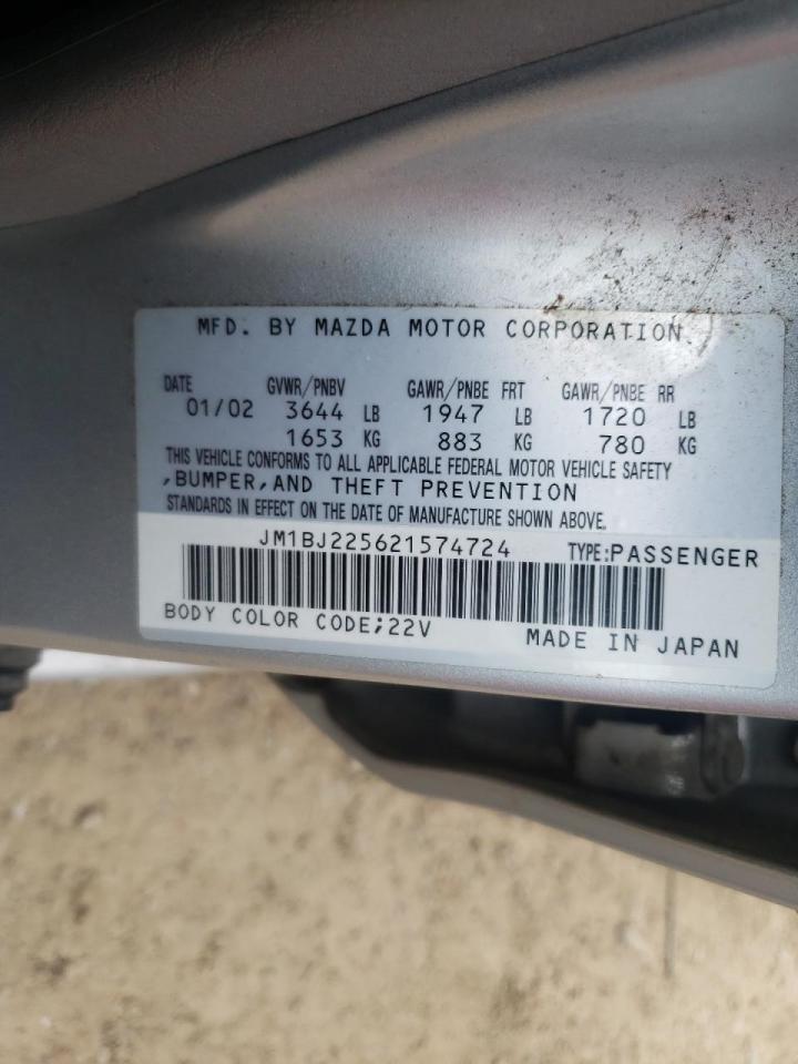 Photo 10 from auction – 2002 MAZDA PROTEGE DX with VIN JM1BJ225621574724