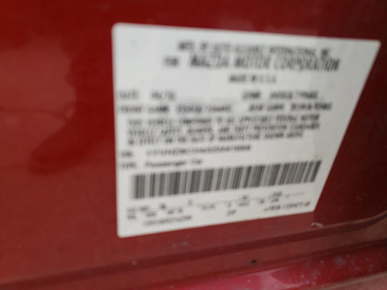 Photo 10 from auction – 2010 MAZDA 6 I with VIN 1YVHZ8CH4A5M41668