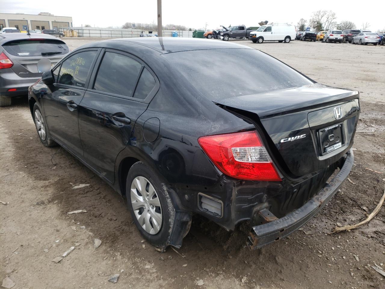 Photo 3 from auction – 2012 HONDA CIVIC LX with VIN 19XFB2F55CE060886