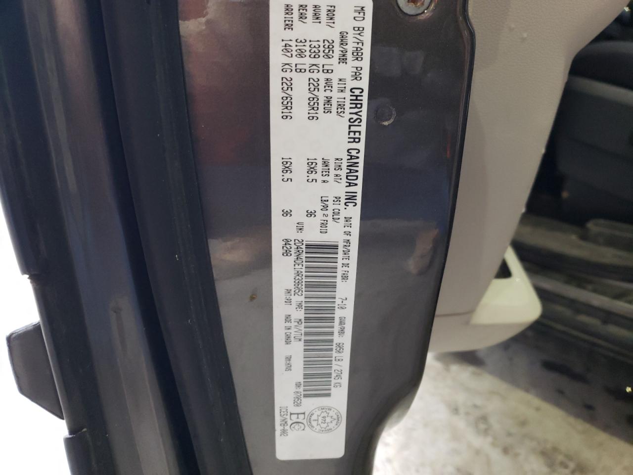 Photo 10 from auction – 2010 DODGE GRAND CARA with VIN 2D4RN4DE1AR396052