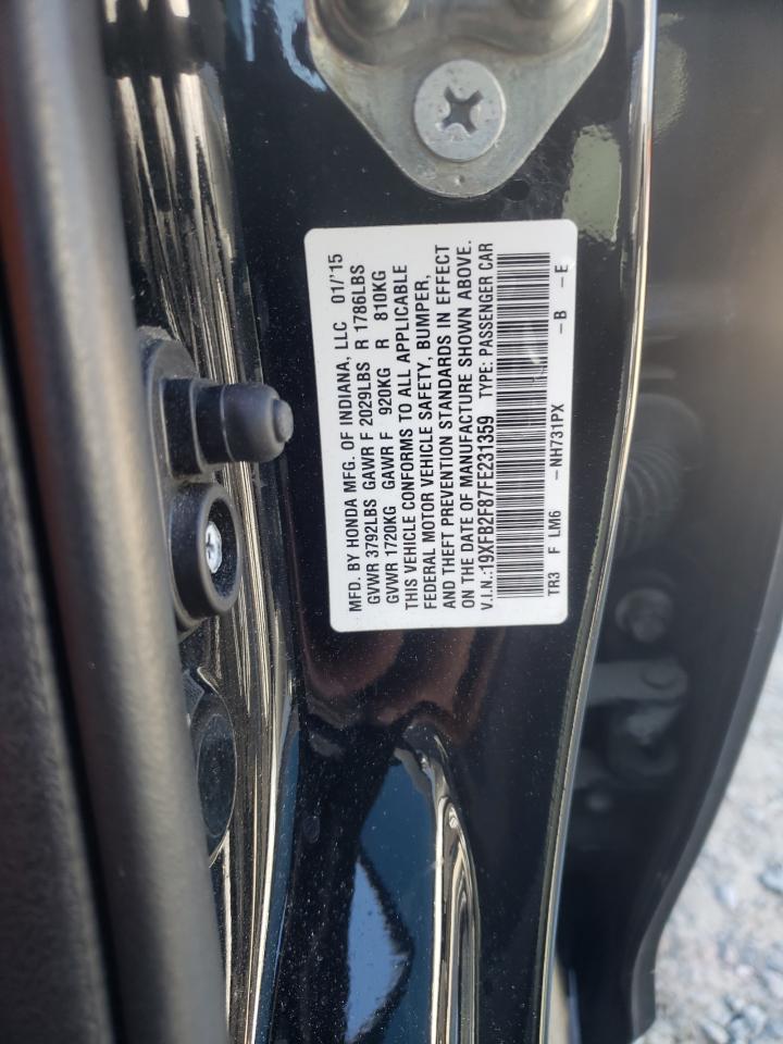 Photo 10 from auction – 2015 HONDA CIVIC EX with VIN 19XFB2F87FE231359