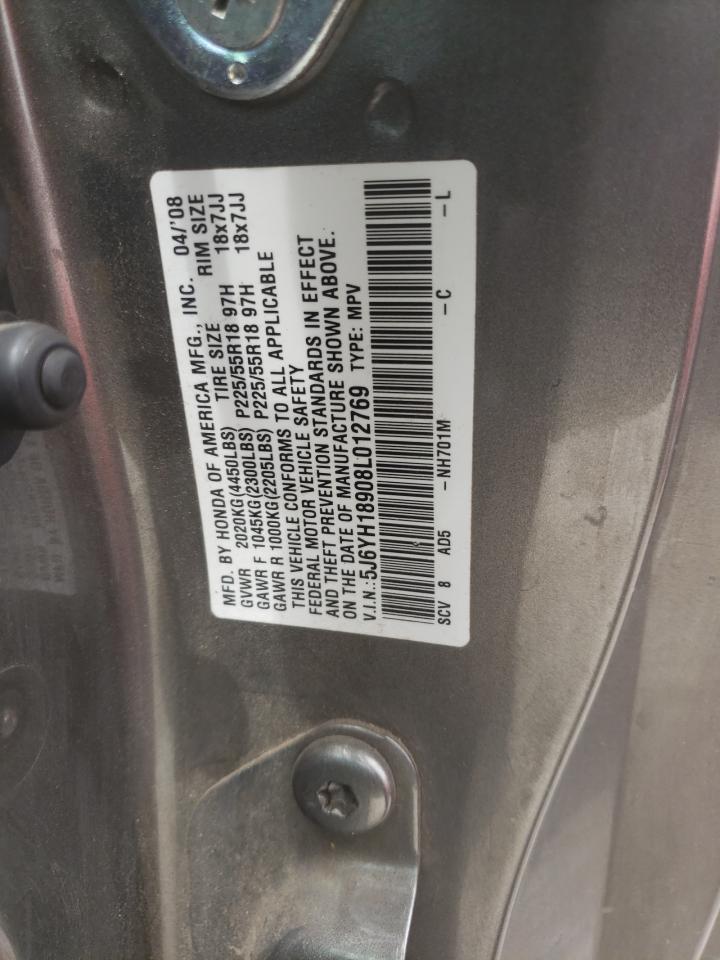 Photo 10 from auction – 2008 HONDA ELEMENT SC with VIN 5J6YH18908L012769