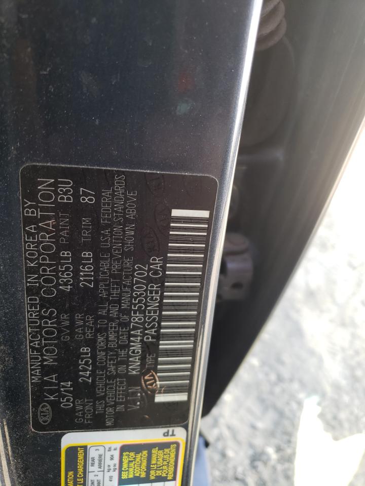 Photo 10 from auction – 2015 KIA OPTIMA LX with VIN KNAGM4A78F5530702