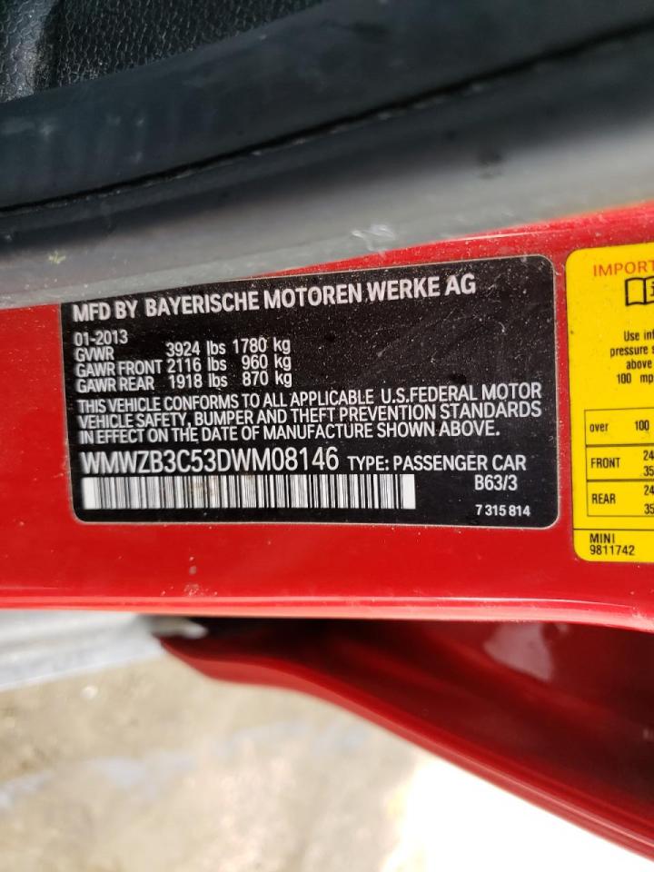 Zdjęcie 10 z aukcji – 2013 MINI COOPER COU z VIN WMWZB3C53DWM08146