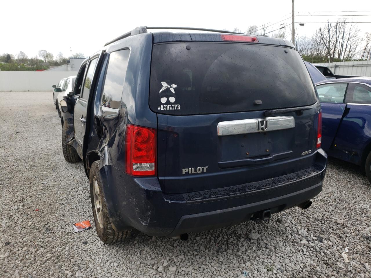 Photo 3 from auction – 2010 HONDA PILOT EXL with VIN 5FNYF4H57AB039440