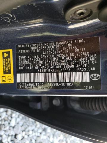 Photo 10 from auction – 2016 TOYOTA CAMRY LE with VIN 4T4BF1FK8GR516634