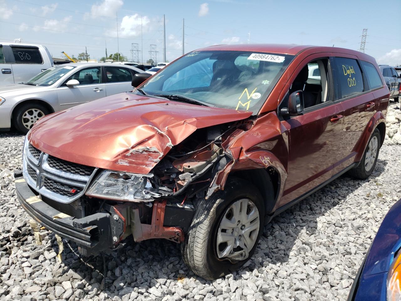 Photo 2 from auction – 2014 DODGE JOURNEY SE with VIN 3C4PDCAB7ET148998