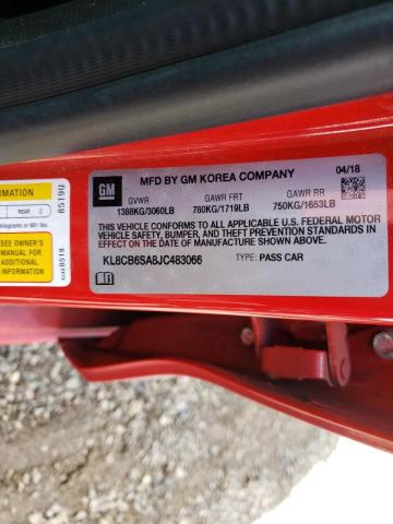Photo 10 from auction – 2018 CHEVROLET SPARK LS with VIN KL8CB6SA8JC483066