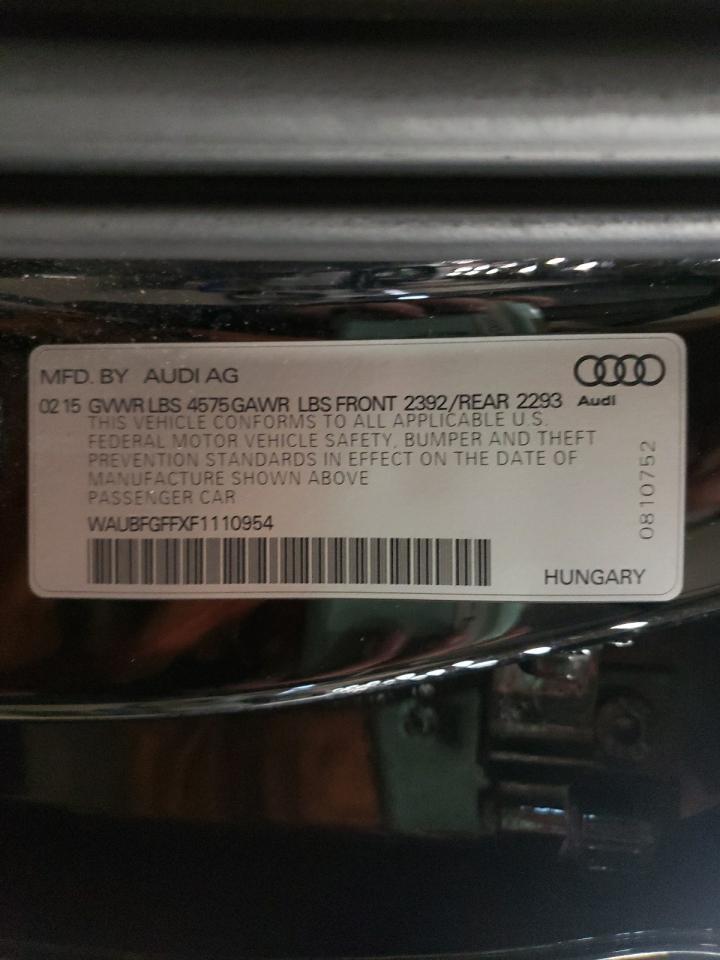 Photo 10 from auction – 2015 AUDI A3 QUATTRO with VIN WAUBFGFFXF1110954